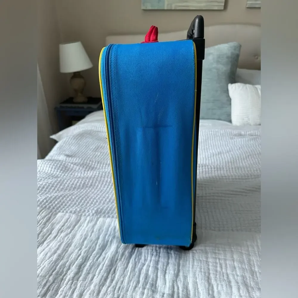 Pokémon Rolling Suitcase Kids Carry On Luggage Pikachu Pokeball Travel Bag Blue